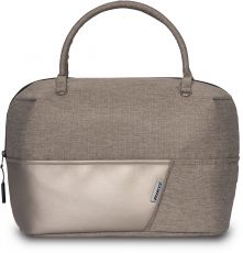 Детская коляска 2 в 1 Riko Nesa 04 Camel (золотая кожа (перламутр) – бежевая ткань)